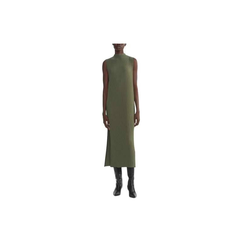 ARITZIA Babaton Optimize Dress Sleeveless Dress Women's Army Green/Army Green-3