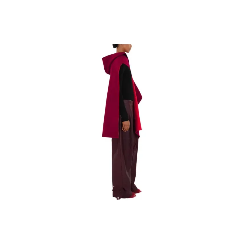 Burberry Cloaks Women's Raspberry Red-5