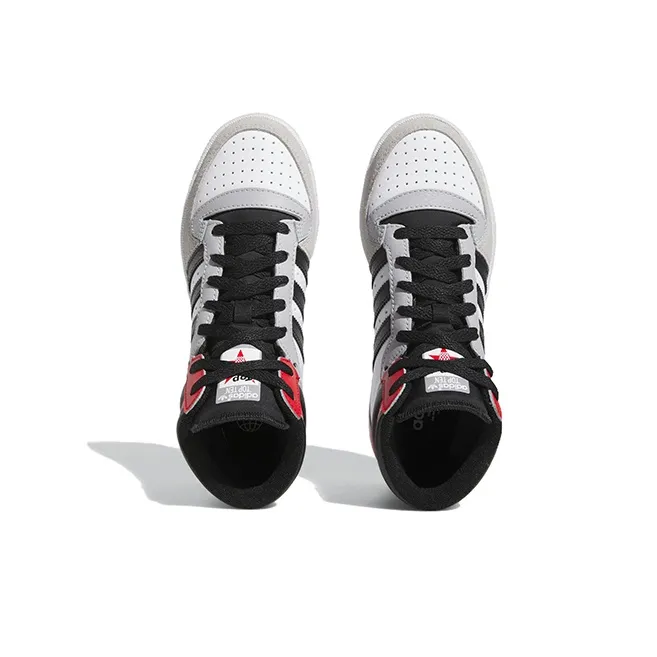 Adidas Originals Top Ten RB J Abrasion Resistant High Top Skateboard Shoes White Black Red Teenagers-4
