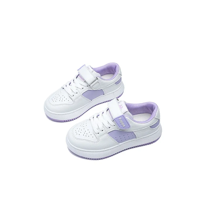 KAPPA KIDS Slip Resistant Low Top Skateboard Shoes Beige White Purple Kids'-2