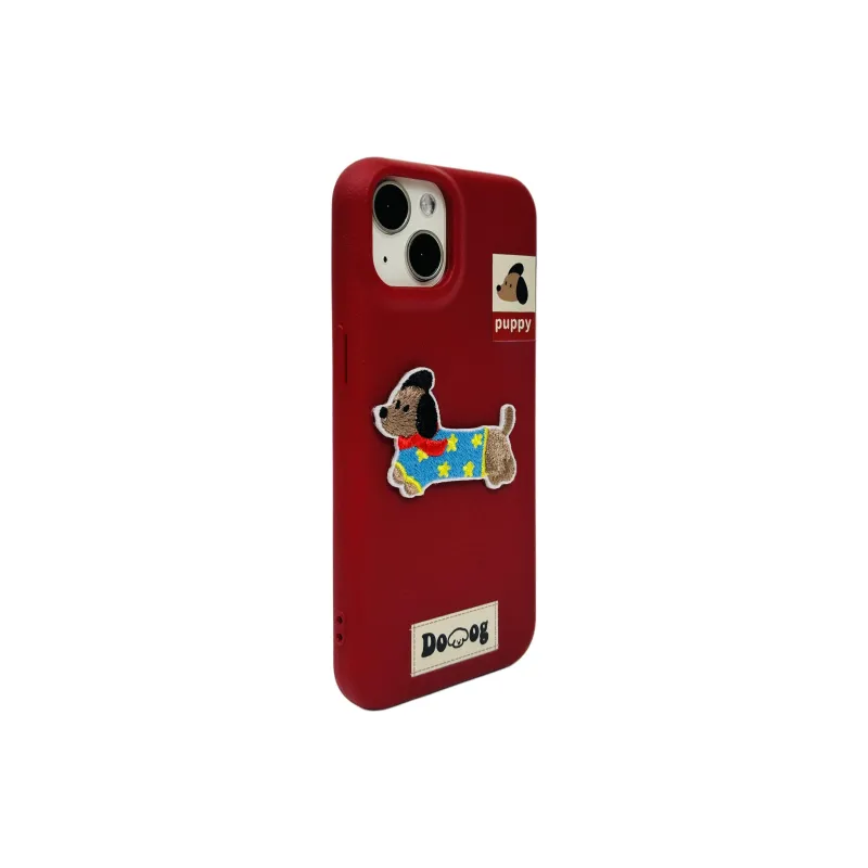 TPU Material Embroidered Star Bacon Dog Phone Cases Compatible With IPhone 16/15 Pro Max/Apple 13/14 Pro Max/12-1