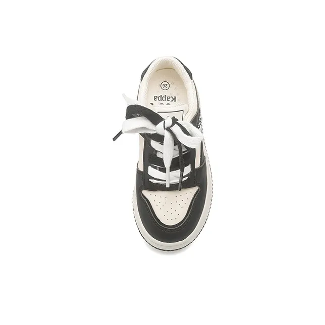 KAPPA KIDS Wear Resistant Slip Resistant Low Top Skateboard Shoes Beige Black Kids'-3