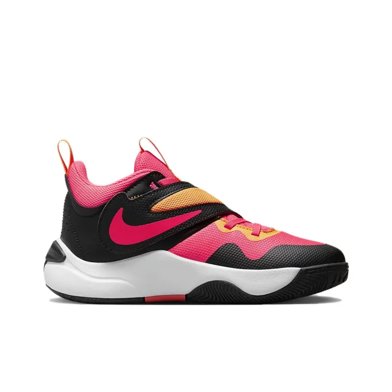 Nike Team Hustle D11 GS 'Black Hot Punch'-1