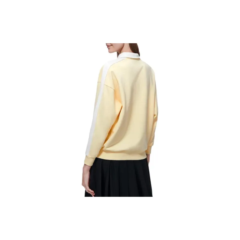 FILA Polo Shirt Women's Apricot Light Yellow-3