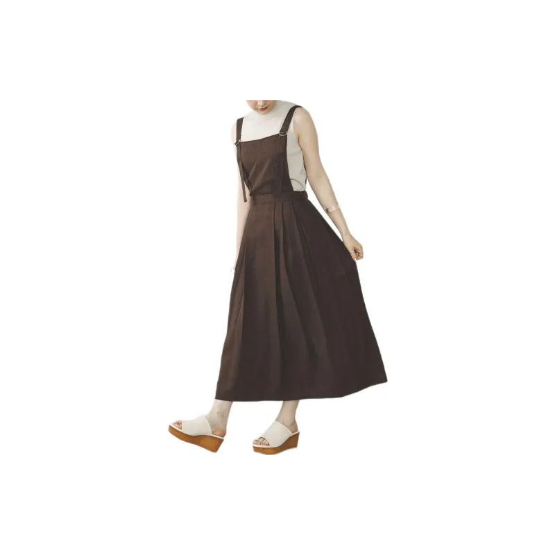Beams Slip Dresses Women's Mocha-2