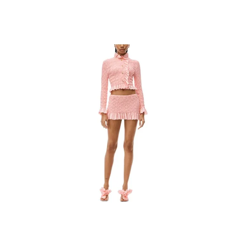 Alexander Wang Shirred Ruffle hem Mini Skirt-1