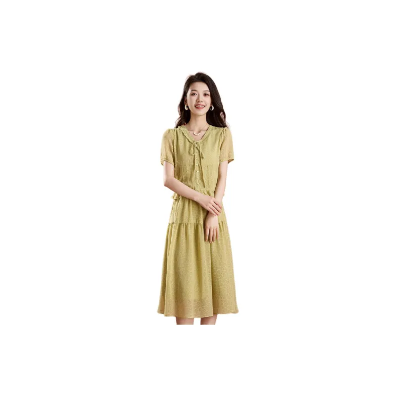 Mylan Short Sleeved Dresses Women's Green-2
