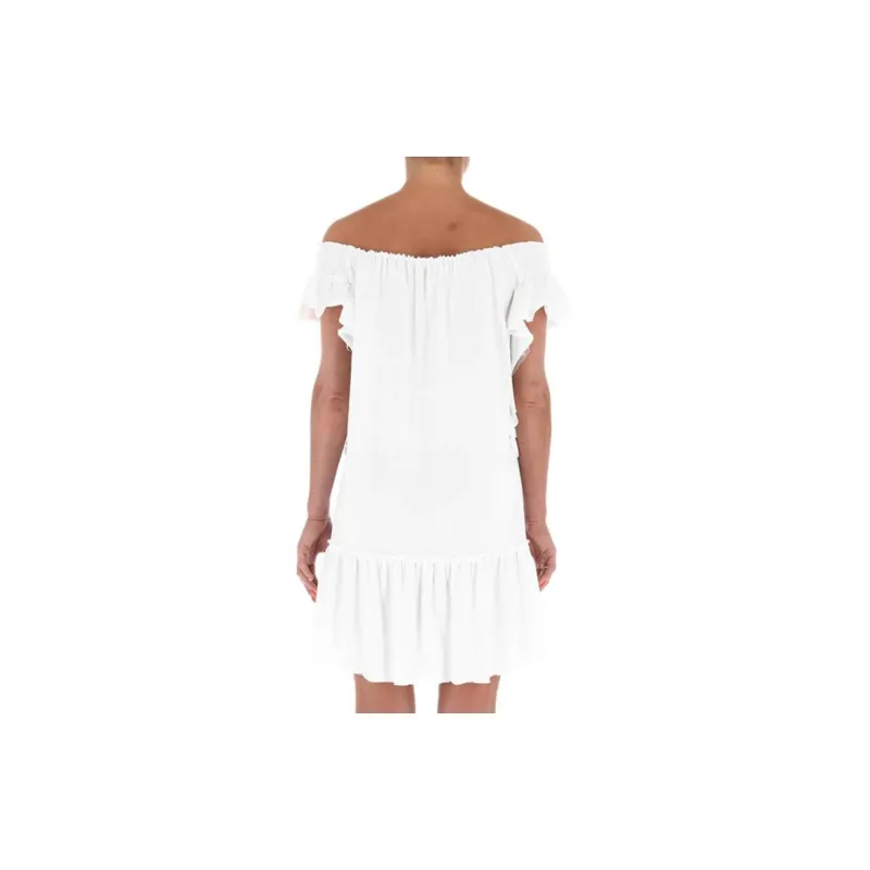 RED VALENTINO Short Sleeved Dress Women's White-3