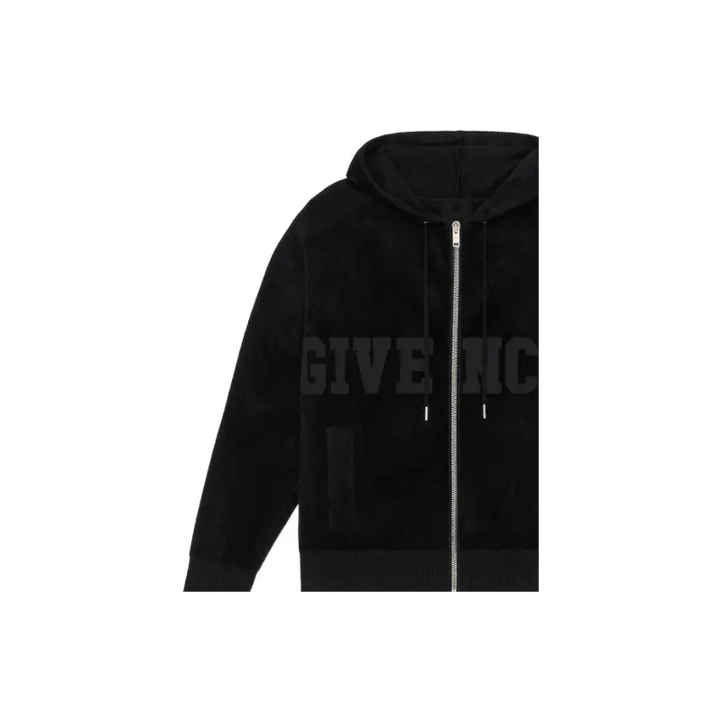 Givenchy Logo Detailed Zip Up Hooded Jacket-1