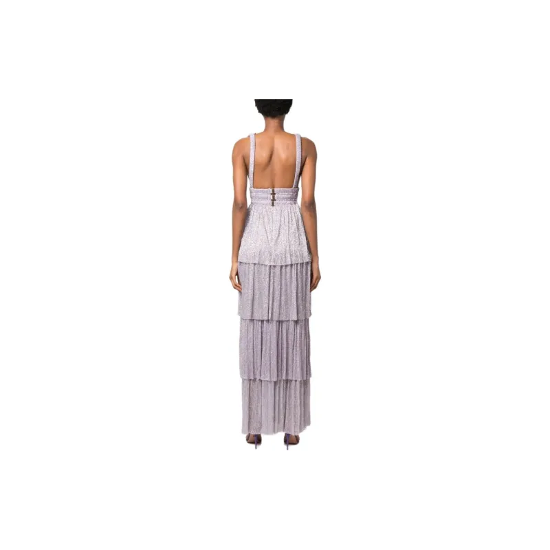 Sabina Musayev Alpha Lamé effect Tiered Gown-2