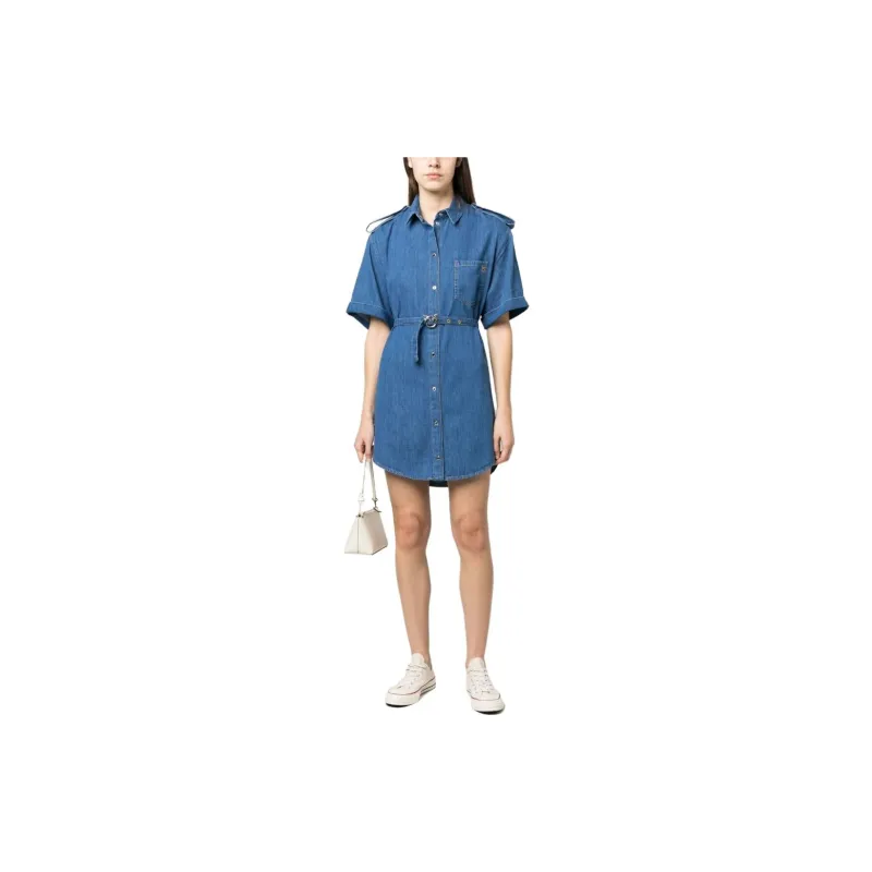 PINKO Short Sleeved Dresses Women's Blue-2
