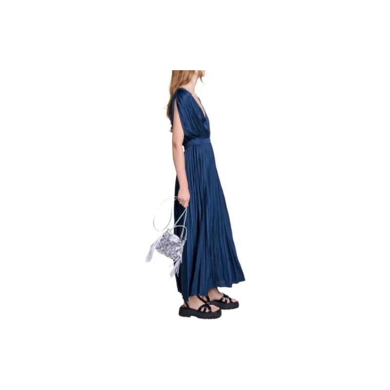 Maje Pleated Maxi Dress-3