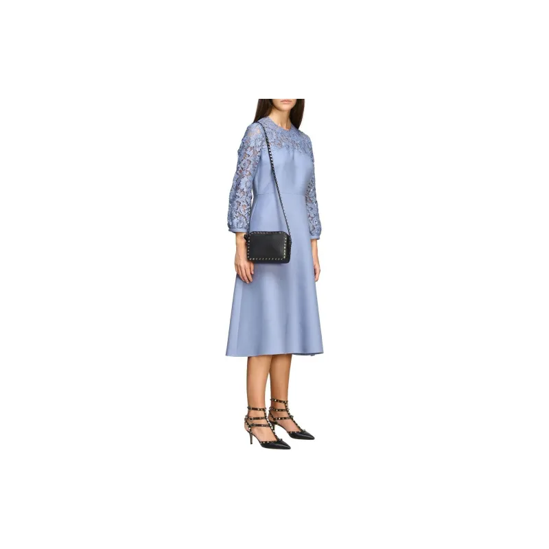 Valentino Long-Sleeved Dresses Women's Light Blue-4