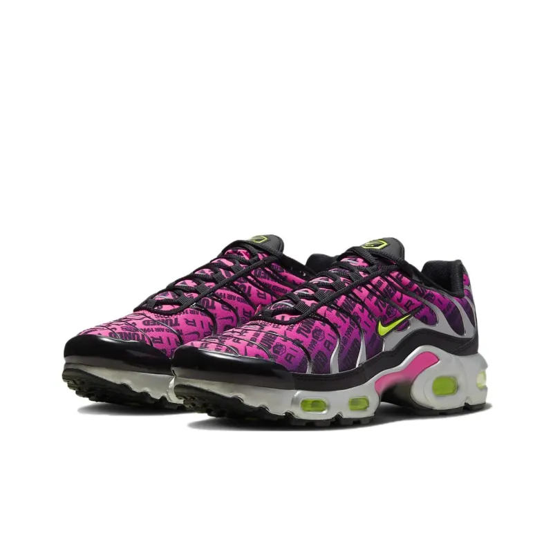 Nike Air Max Plus Shock Absorbers With Slip Resistant Features Low Top Kids Lifestyle Shoes Purple Black Teenagers-2