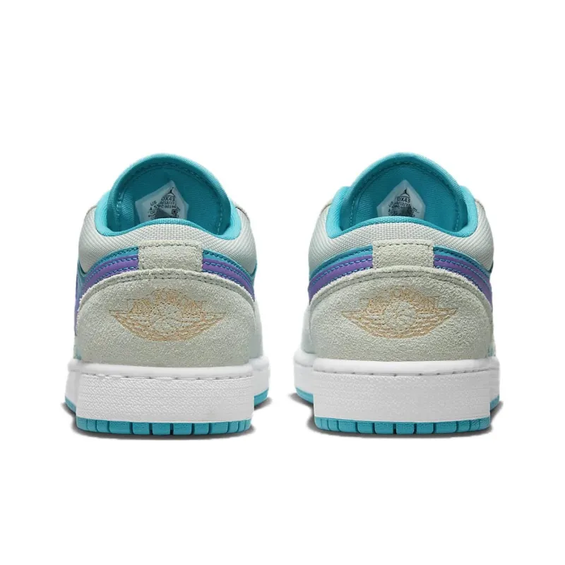 Jordan Air Jordan 1 Low SE Cushioning Anti-Slip And Wear-Resistant Low-Top Children's Basketball Shoes Gray Teenagers-4