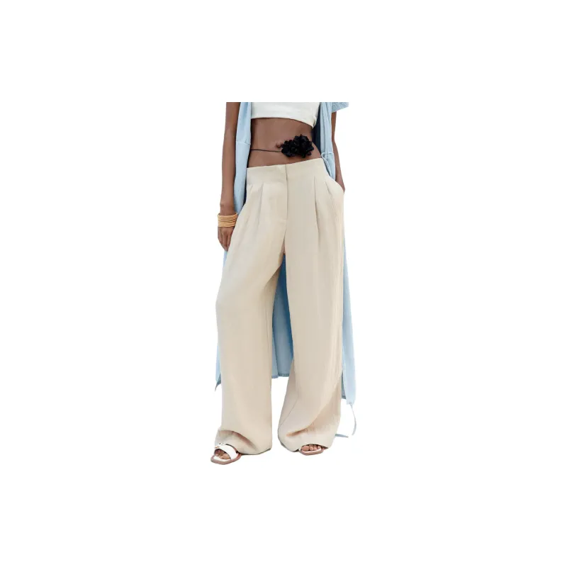 ZARA Casual Pants Women's Beige-2
