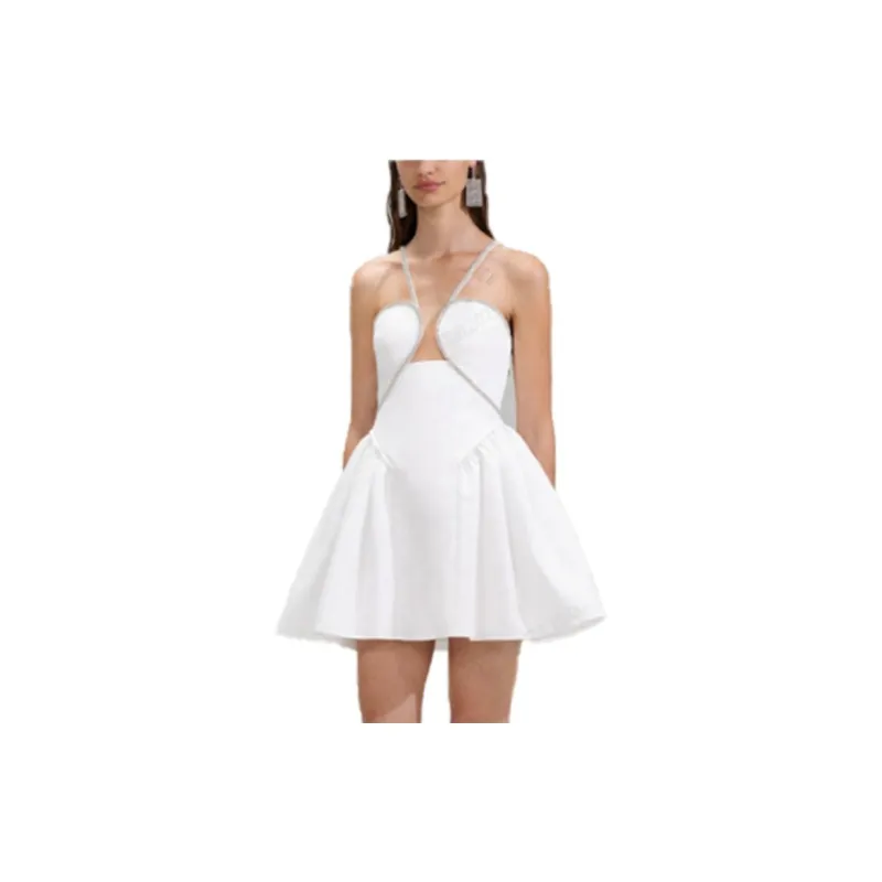 Self-portrait Taffeta Flared Mini Dress-1