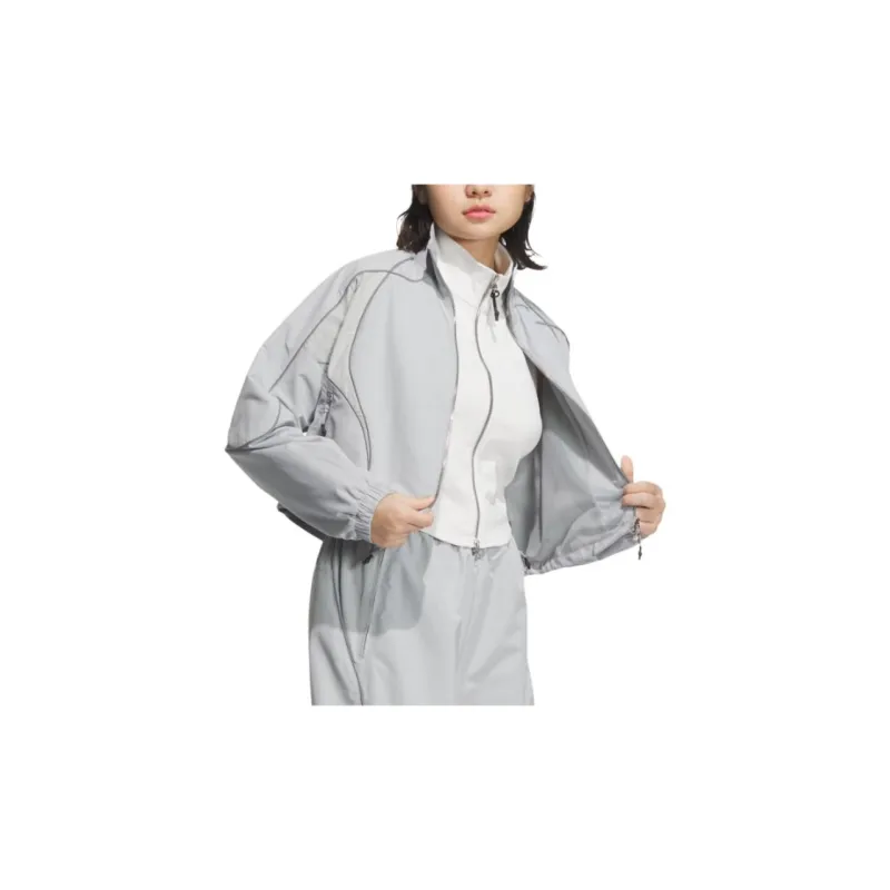 Adidas PIPING WOVEN Jackets & Coats Women's Light Gray-3