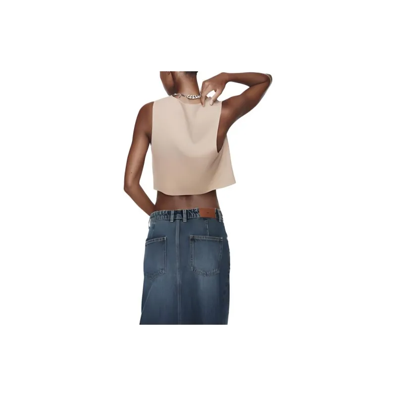 ZARA Tank Tops Women's Tan-4