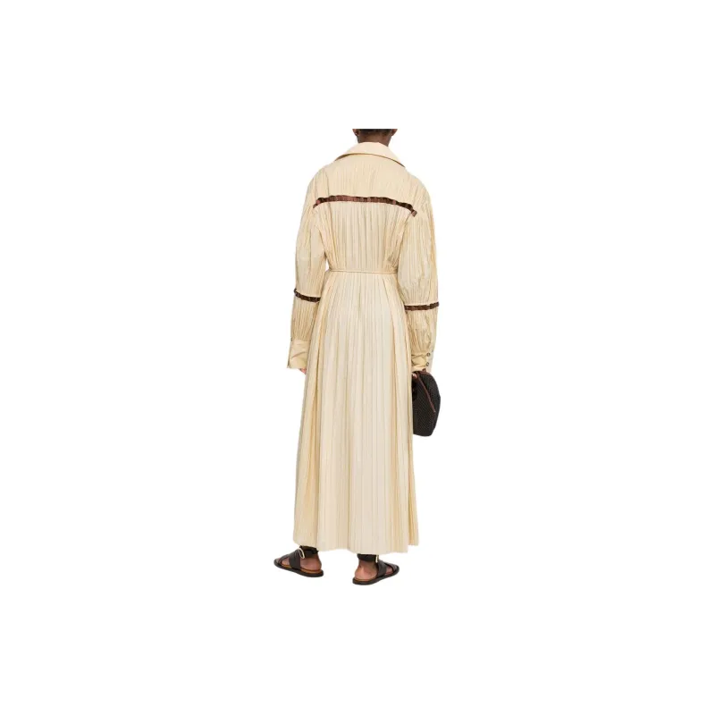 NANUSHKA Bead-embellished Pleated Shirt Dress-3