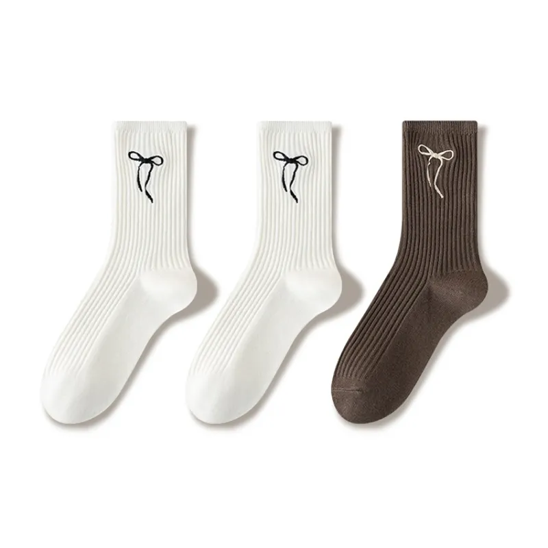 JIAZINI Mid Calf Socks Women's 3 Pack-24