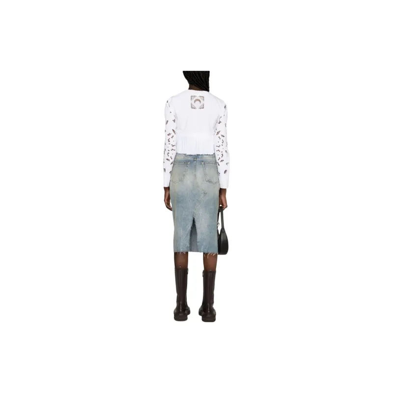 marine serre Regenerated Household Linen Cropped Top-2