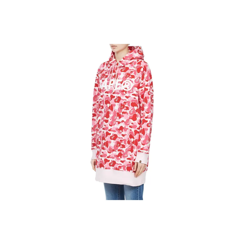 A BATHING APE Abc Camo 2nd Ape Wide Pullover Hoodie Green-5