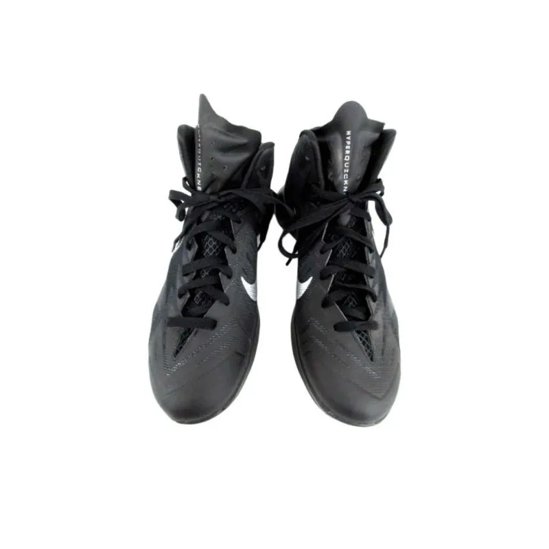 Nike Lunar Hyperquickness Anti Slip Wear Resistant High Top Basketball Shoes Men's Black-3