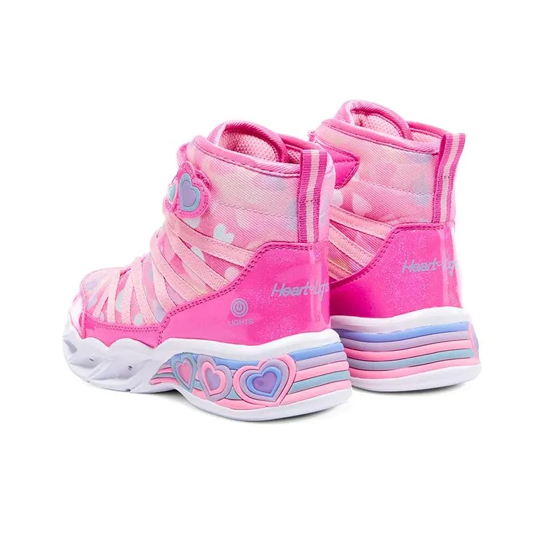 Skechers Sweetheart Lights Breathable Kids Lifestyle Shoes Pink Teenagers-4