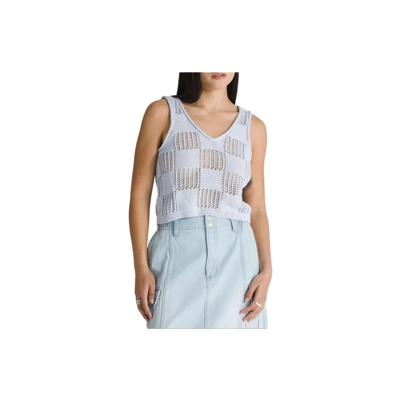 Vans Cataluna Knit Tank Top Tank Tops Women's Chlorine Blue-2