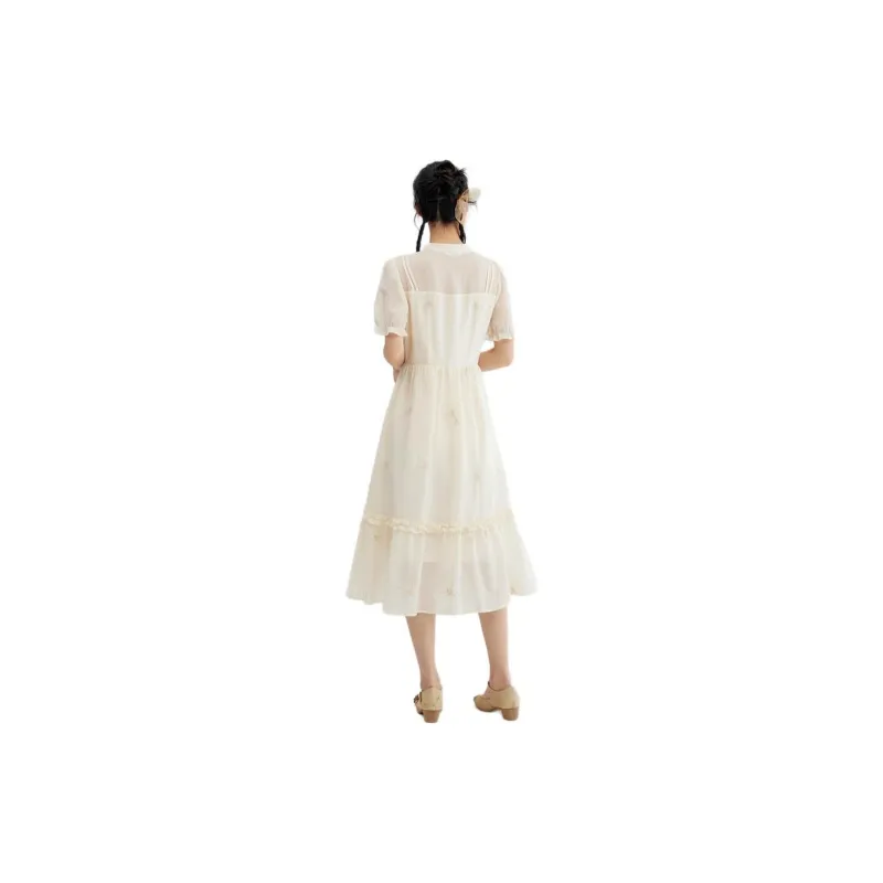 ZIHAN Skirt Set Women's Beige Gold-0