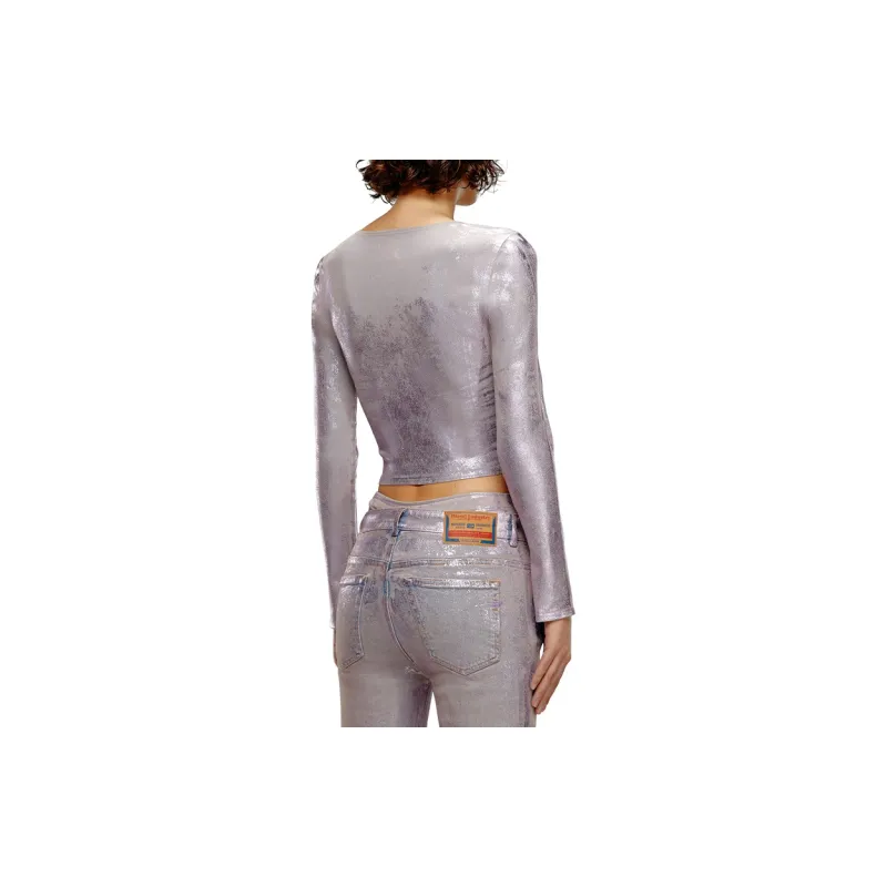 DIESEL Embellished Long Sleeved Cropped Top-3