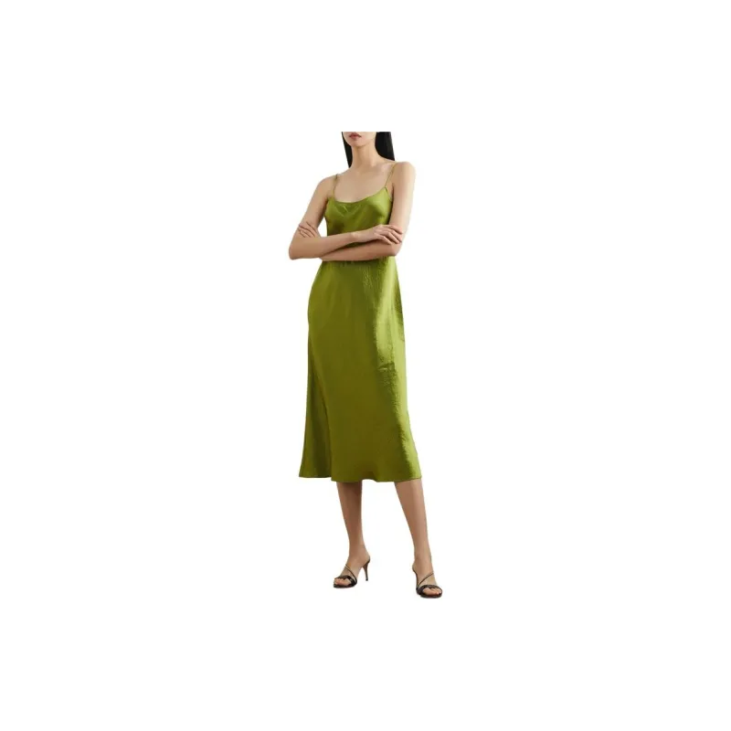 VINCE SS24 Slip Dresses Women's Green-3