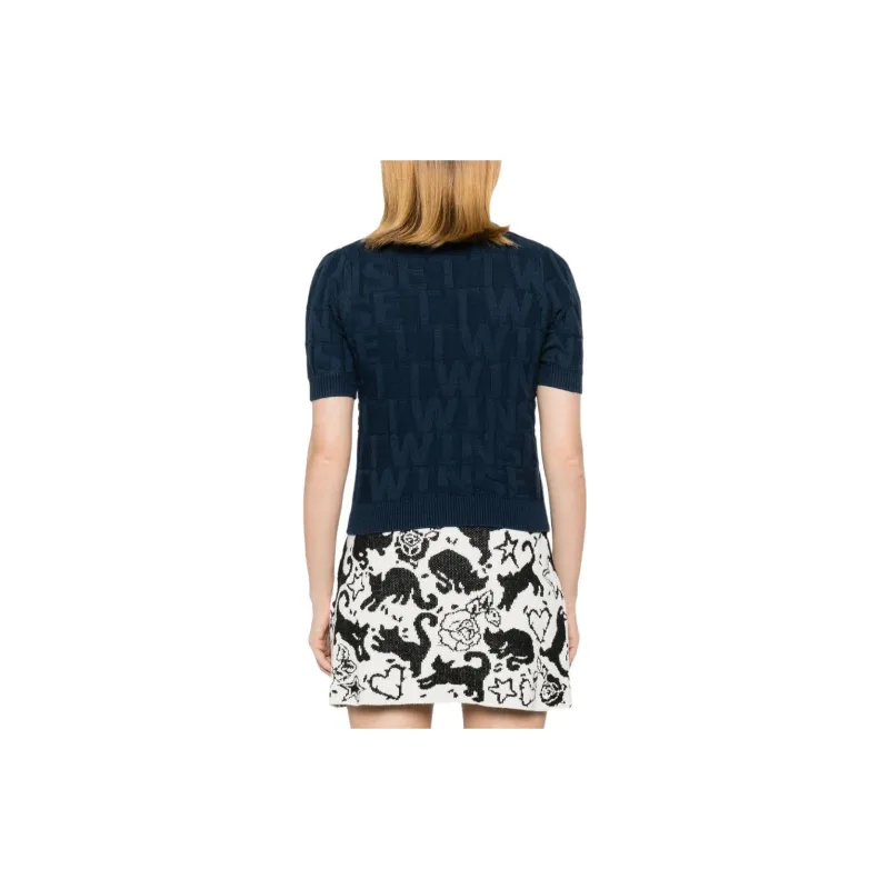 Twinset Intarsia-logo Knitted Top-1