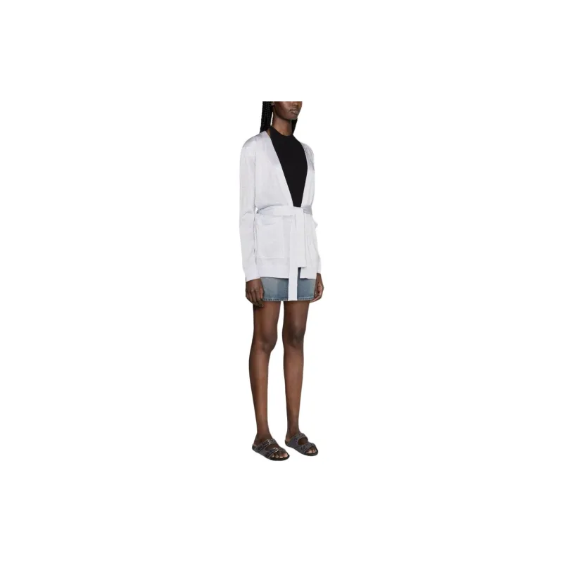 MISSONI Metallic-Threading V-Neck Belted Cardigan-3
