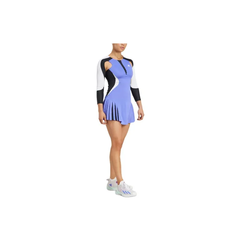 Adidas American Hard Court Grand Slam Series Long Sleeved Dresses Women's Cobalt Blue-2