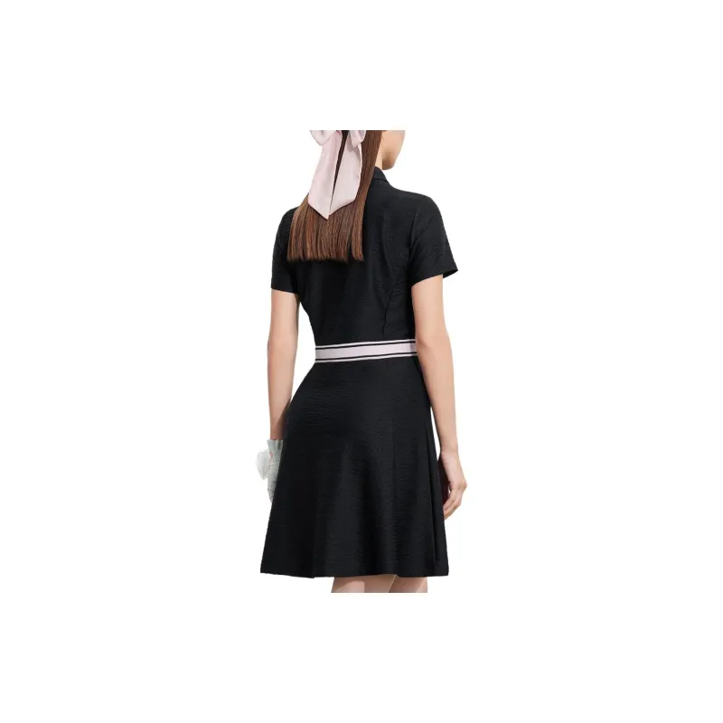 FILA Short Sleeved Dress Women's Jet Black-3