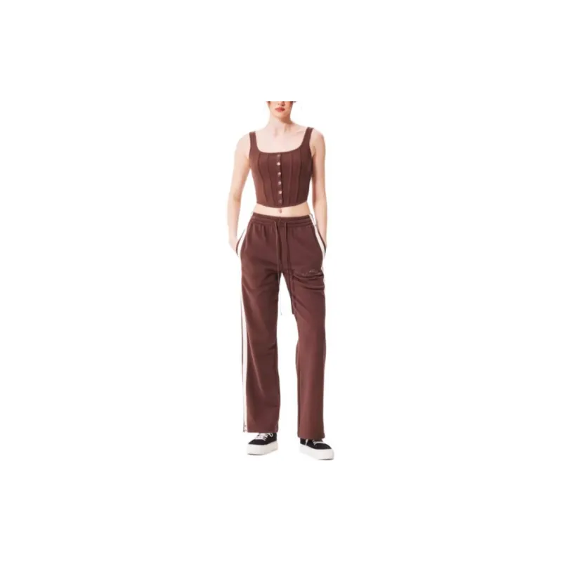 Ed Hardy FW24 Casual Pants Women's Ice Mocha Brown-4