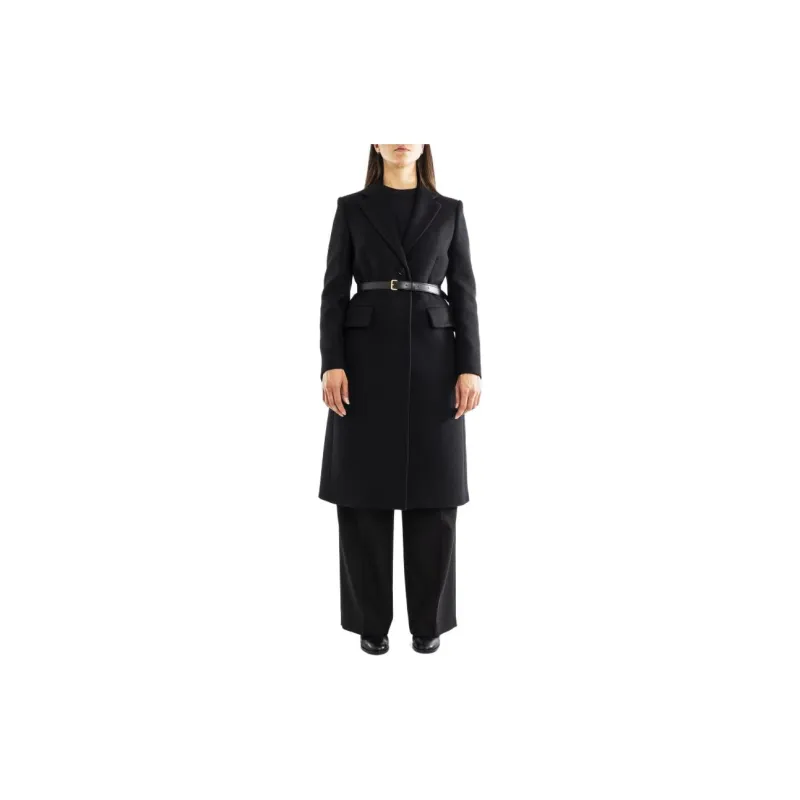 Burberry Belted Wool Coat 'Black'-2