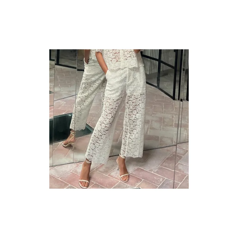 ZARA Casual Pants Women's White-2