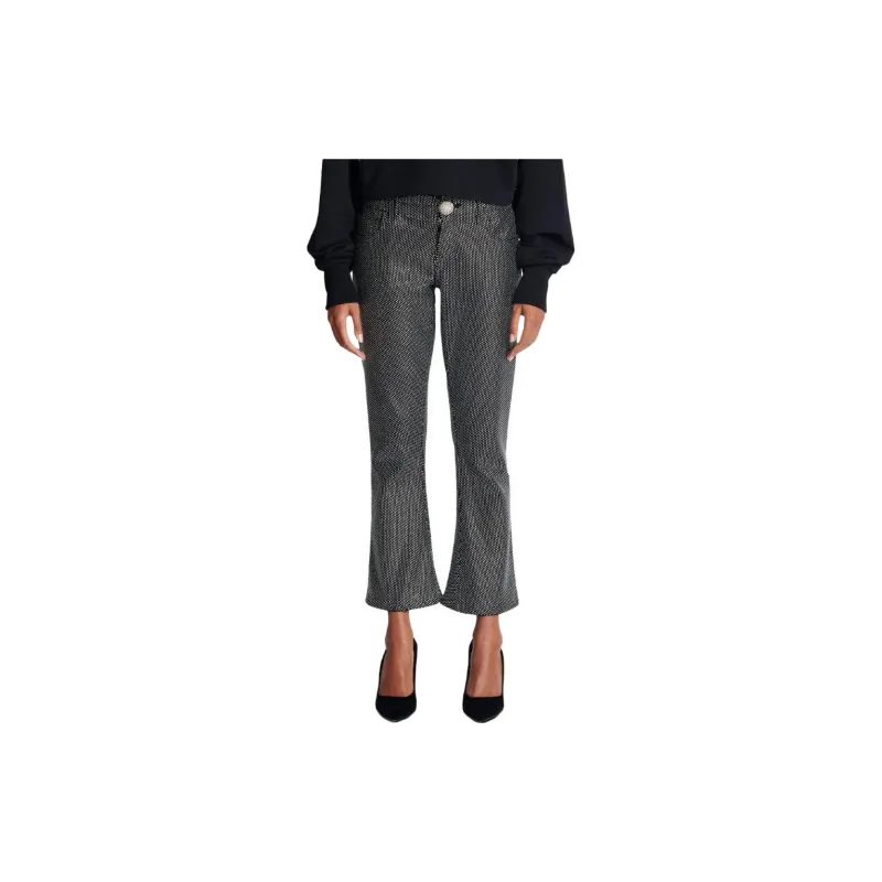 BALMAIN Rhinestone embellished Bootcut Jeans-3