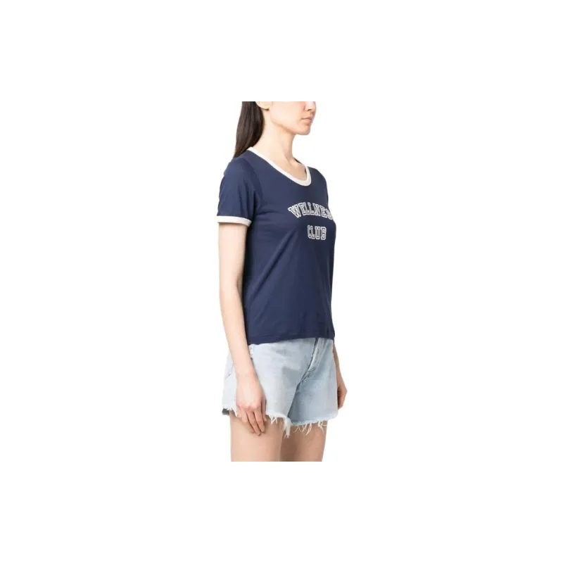 SPORTY & RICH Wellness Club Motif print T shirt-2