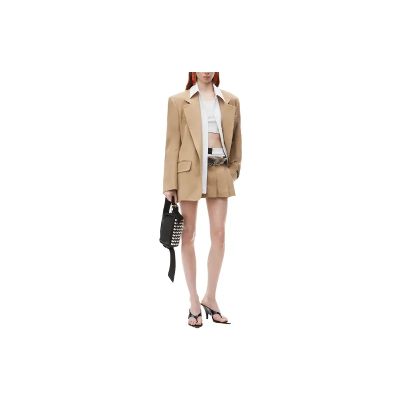 Alexander Wang Pre Styled Layered Logo Patch Single Breasted Blazer-1