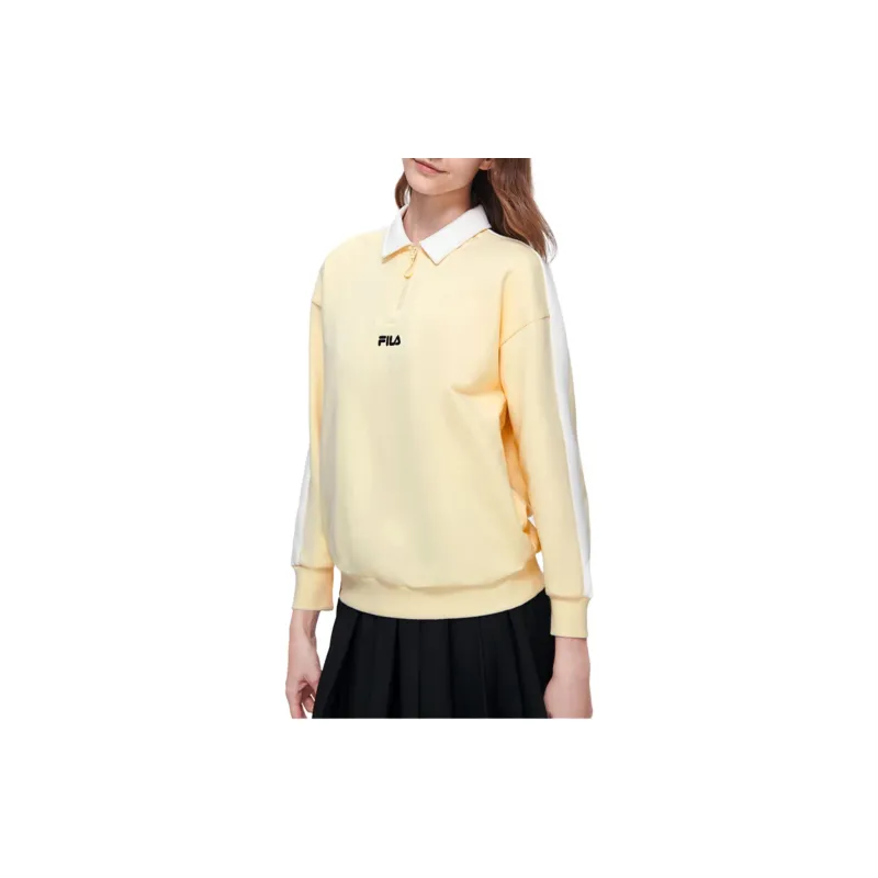 FILA Polo Shirt Women's Apricot Light Yellow-4