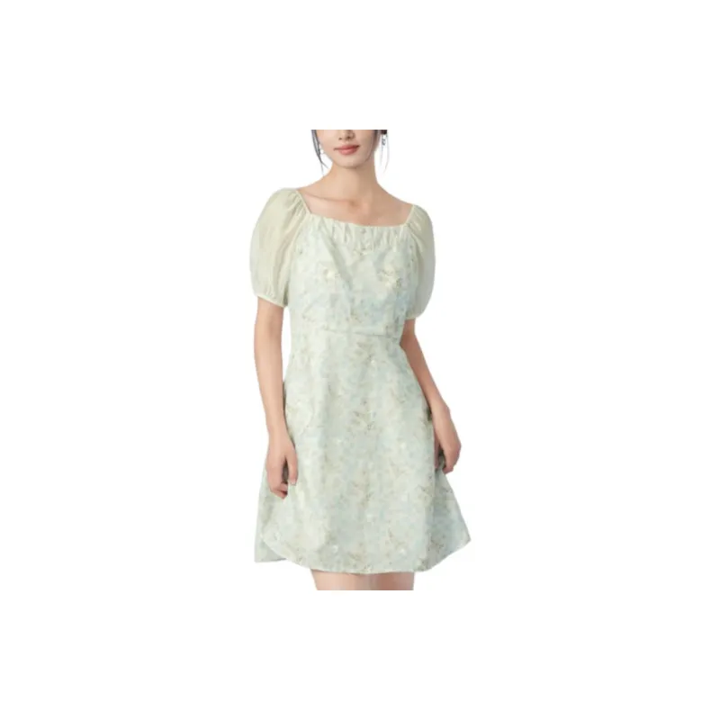 EICHITOO Short Sleeved Dresses Women's Light Blue Pattern-2
