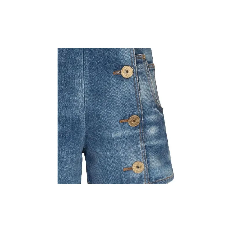 BALMAIN Denim Shorts Women's Blue-3