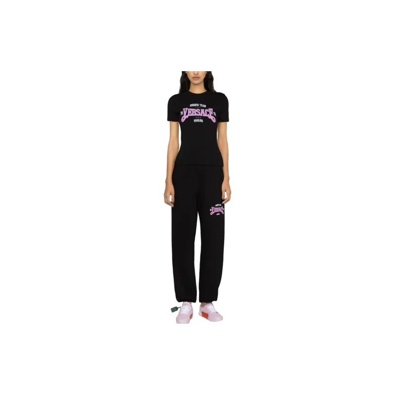 VERSACE Logo Printed Crewneck T Shirt-1