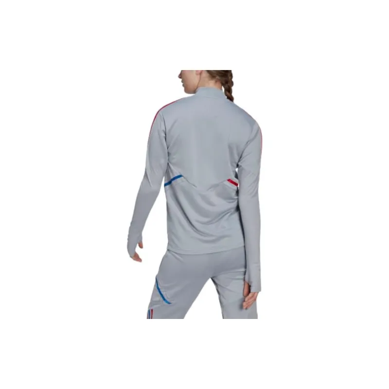 Adidas OLYMPIQUE LYONNAIS TIRO 21 TRAINING TOP Soccer Jerseys Women's Halo Silver-1