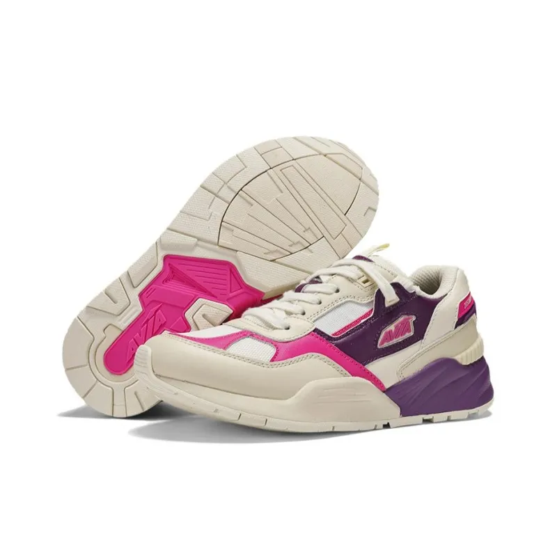 AVIA Cushioning Wear Resistant Low Top Casual Shoes Women's White-2
