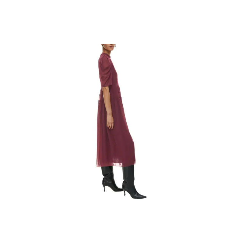 ARITZIA Wilfred Parlour Dress Short-Sleeved Dresses Women's Spiced Burgundy-4